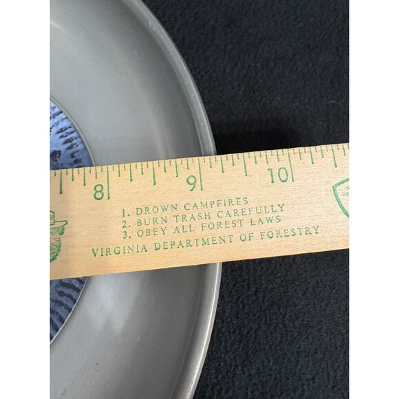 Vtg. 1970's BW Buenilum Blue/White Aluminum Tile Bowl - Picture 4 of 4